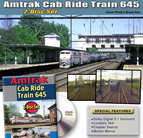 Amtrak Cab Ride Train 645 2 Disc Set DVD
